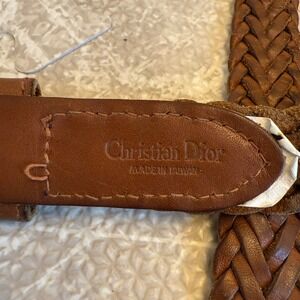 Christian Dior Vintage Brown Braided Leather Belt 219158/24 Size 95/38